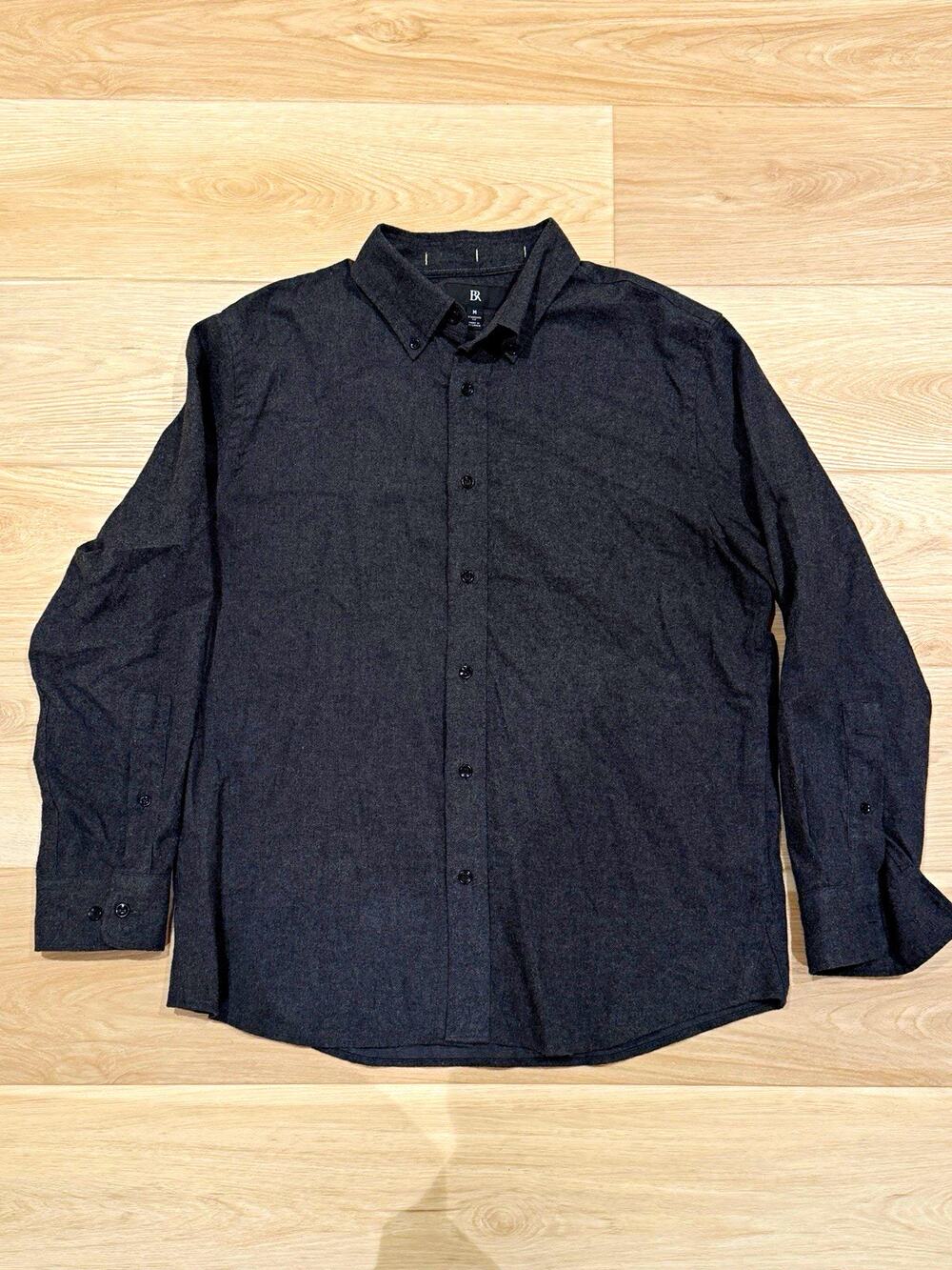 Banana Republic Grey Flannel Button Down Shirt Size M
